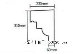 产品分解图型 - 檐口线，型号：SX311-YK-3，规格：230x310mm(3) - 六安三象EPS建材 la.sx311.cc